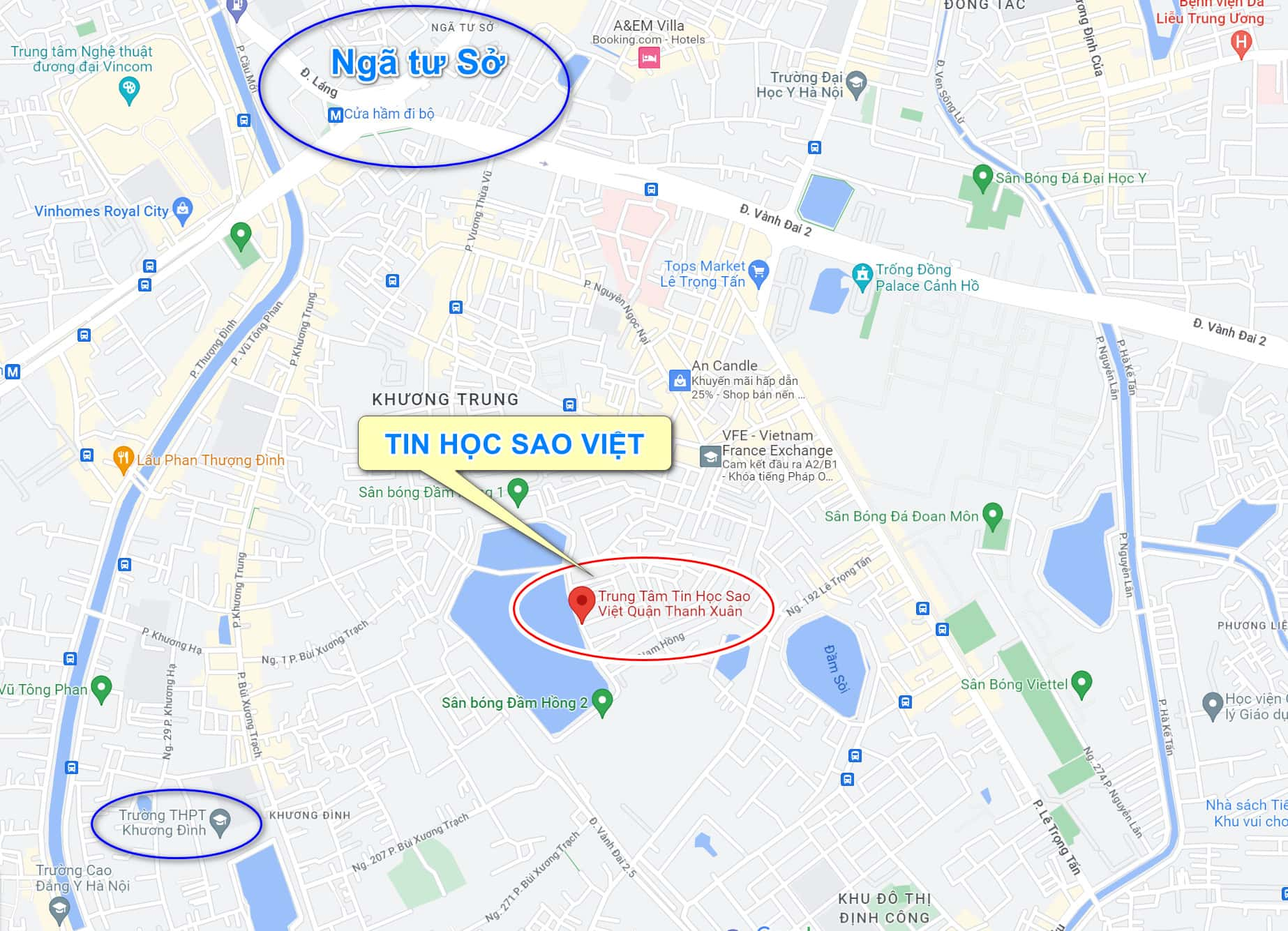 Ban Do Trung Tam Tin Hoc Sao Viet Ha Noi Thanh Xuan