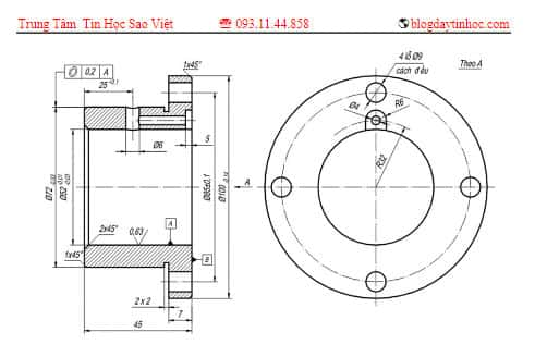 Hình ảnh Bài Tập Autocad 1