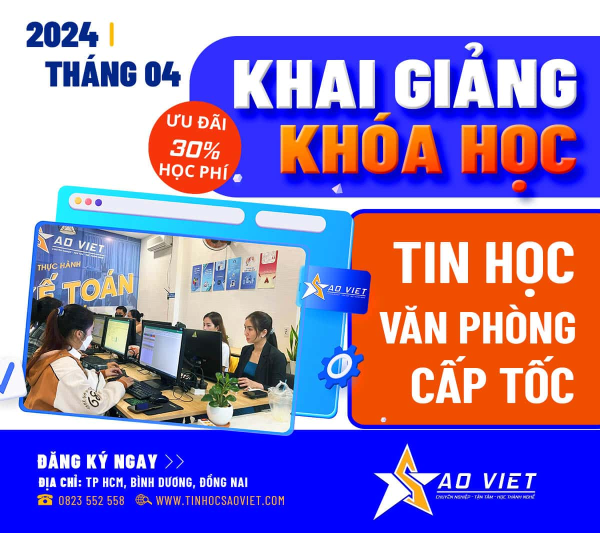 Lịch Khai Giảng Khóa Học Tin Học Văn Phòng