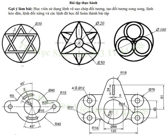 Tạo Thiết Kế 2d Cơ Bản Trong Khóa Học AutoCAD Vũng Tàu