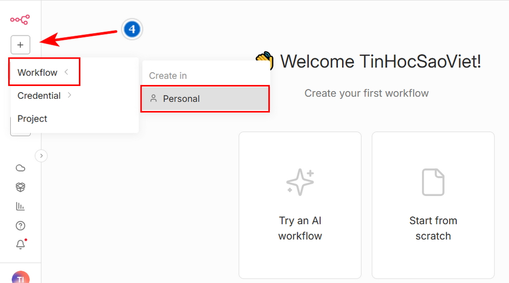 Bước 4: Tạo Mới 1 Workflow Tự động Hóa Công Việc